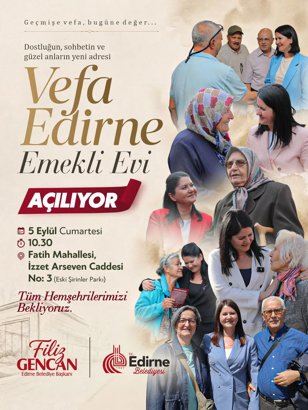 VEFA EDİRNE EMEKLİ EVİ HİZMETE AÇILIYOR